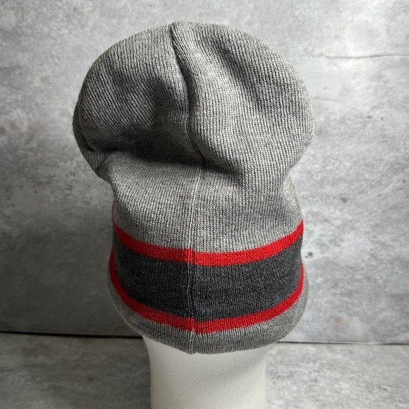 Snap On Beanie Adult One Size Grey Knit Acrylic Polyester Blend Tools Winter Hat - Picture 4 of 5